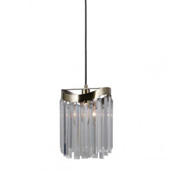 Lampa wisząca Sabriga PND-44544-1 Italux Kryształowa antyczny brąz