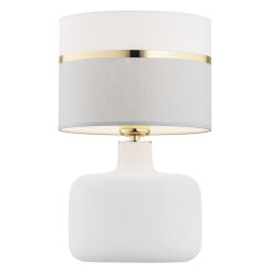 Lampa stołowa BEJA 4361 Argon Dekoracyjna klasyczna biało-złota