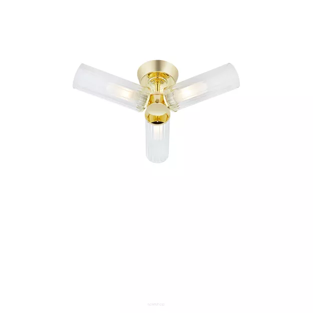 RIMINI Ceiling 3L Clear/Brass 109238 Markslojd