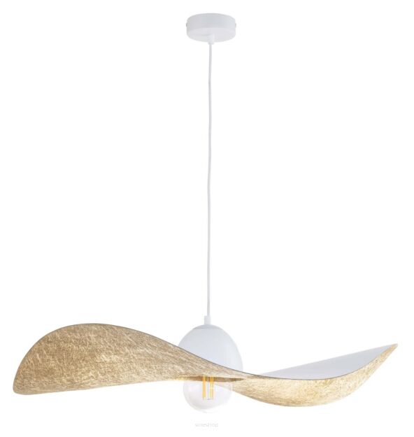 Lampa wisząca KAPELLO 32338 SIGMA kapelusz 76 cm biały/złoty