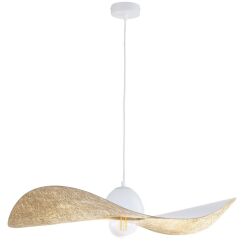 Lampa wisząca KAPELLO 32338 SIGMA kapelusz 76 cm biały/złoty