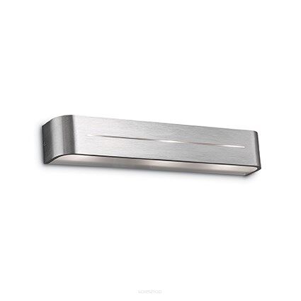 Kinkiet Posta AP3 ALLUMINIO Ideal Lux  009933  posiada metalową oprawę w kolorze aluminium świeci obustronnie