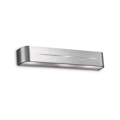 Kinkiet Posta AP3 ALLUMINIO Ideal Lux  009933  posiada metalową oprawę w kolorze aluminium świeci obustronnie
