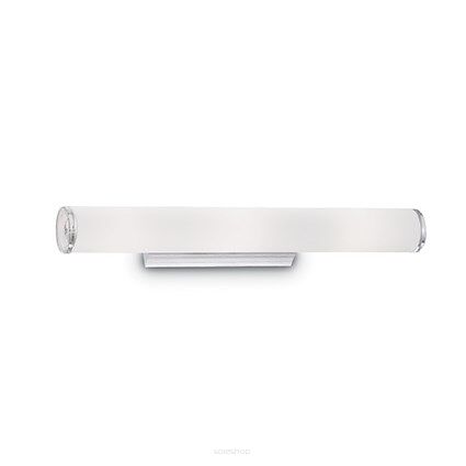 Kinkiet Camerino AP3 Ideal Lux  027098  Podstawa  z aluminium klosz w kształcie podłużnej tuby z matowego szkła  po bokach przezroczysty akryl