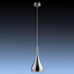 Lampa wisząca Anon Chrom MA01986C-001 CH Italux  z metalu o wykończeniu chromowanym klosz ma kształt łezki