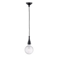 Lampa wisząca Minimal SP1 Ideal Lux  009407 posiada metalową oprawę wykończoną w chromie lakierowanym na kolor czarny