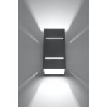Kinkiet BLOCCO Szary SOLLUX  Lampa Ścienna NOWOCZESNY stal  SL.0479 metalowa lampa LED  - 2