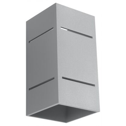 Kinkiet BLOCCO Szary SOLLUX  Lampa Ścienna NOWOCZESNY stal  SL.0479 metalowa lampa LED 