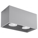 PLAFON SOLLUX Prostokątny Plafon QUAD MAXI Szary Nowoczesna Lampa na Sufit Oświetlenie LED SL.0382 Sollux Lighting - 3