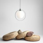 Lampa wisząca AURA szklana kula z czarnym wykończeniem ALDEX 1049G1   - 3