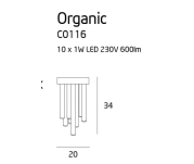 Plafon Organic C0117 Maxlight  wykończenie w kolorze chromu podsufitka na kole nowoczesna - 2
