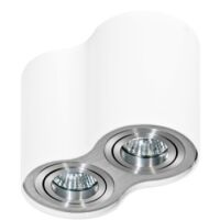 LAMPA NATYNKOWA   Bross 2  biały/aluminium Azzardo AZ0784 tuba techniczna podwójna