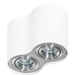 LAMPA NATYNKOWA   Bross 2  biały/aluminium Azzardo AZ0784 tuba techniczna podwójna