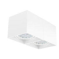 Oprawa natynkowa ES111 podwójna biała stała 