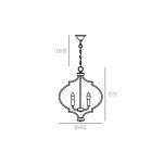 ZWIS Nashville nietypowy kształt modne połaczenie złota i czarnego COSMO LIGHT P05179BK AU - 4