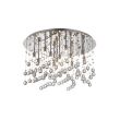 Plafon Moonlight PL12 Ideal Lux 077802   podstawa w kształcie okręgu jest  z metalu w kolorze chromu zwisające kawałki są z kryształu - 2