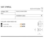 Kinkiet elewacyjny ULF 2 Azzardo AZ4474 szary metalowy 16 cm IP44 - 3