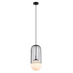 Lampa wisząca MATTY MDM-3940/1 BK Italux Oryginalna retro loft czarna - 2