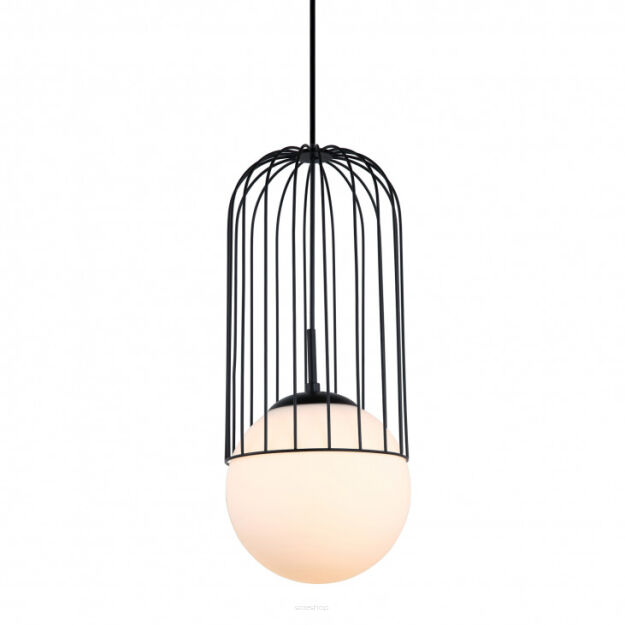 Lampa wisząca MATTY MDM-3940/1 BK Italux Oryginalna retro loft czarna