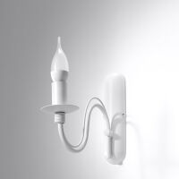  Klasyczna Lampa Ścienna Świeca Kinkiet MINERWA Biały Biały SL.216 styl pałacowy