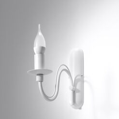  Klasyczna Lampa Ścienna Świeca Kinkiet MINERWA Biały Biały SL.216 styl pałacowy