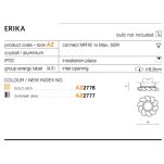 Oryginalna Lampa wpuszczana ERIKA AZ2777 Elegancka w kształcie kwiatka w kolorze chromu z płatkmi z kryształków - 2