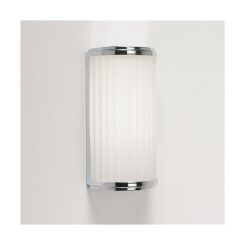 Kinkiet MONZA CLASSIC 250 ASTRO 0952 chrom opalowe szkło IP44 E27 falowany klosz 1194003