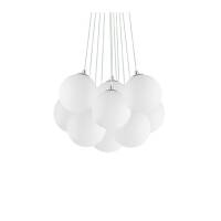 Lampa wisząca Mapa Bianco SP11 131924 NOWOCZESNY IP20 SZKŁO Ideal Lux minimalistyczna oprawa w kolorze białym 
