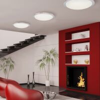 Plafon GALLANT AZzardo 38 round 1557-M AZ1592 wykonana jest z metalu w kolorze chromu i szkła nowoczesny okrągły