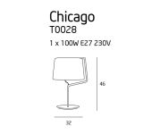 Lampa stołowa  CHICAGO WH T0028  Maxlight  - 2