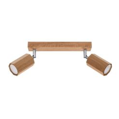 Lampa sufitowa ZEKE 2 SL.1029 Sollux Lighting listwa drewniana 2x GU10