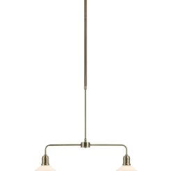 Lampa wisząca Vela 1L 2xE27 109160 Markslojd antyczny mosiądz/biała 2xØ25cm