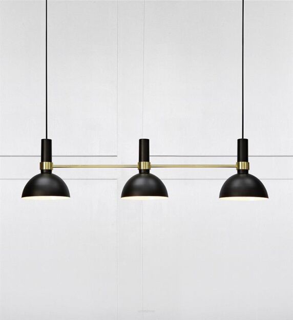 Lampa wisząca skandynawska LARRY  3L Czarny/Złoty Szczotkowany 106971 Markslojd