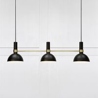 Lampa wisząca skandynawska LARRY  3L Czarny/Złoty Szczotkowany 106971 Markslojd