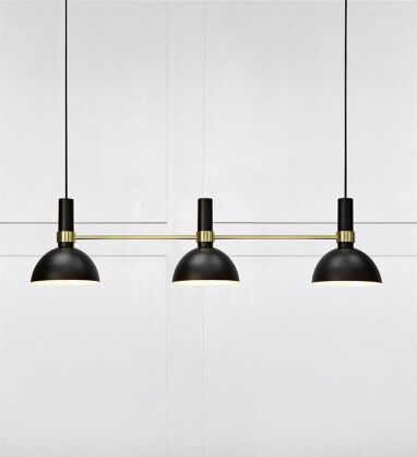 Lampa wisząca skandynawska LARRY  3L Czarny/Złoty Szczotkowany 106971 Markslojd