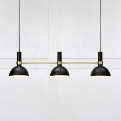Lampa wisząca skandynawska LARRY  3L Czarny/Złoty Szczotkowany 106971 Markslojd