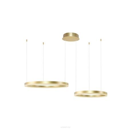 Lampa wisząca HALO PENDANT 80+60 CCT BK + REMOTE CONTROL złota Azzardo AZ4979
