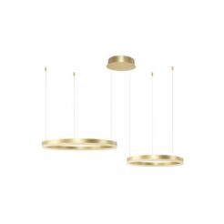 Lampa wisząca HALO PENDANT 80+60 CCT BK + REMOTE CONTROL złota Azzardo AZ4979
