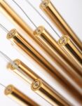 Lampa wisząca Organic Gold P0265 Maxfliz lampa jest w stylu nowoczesnym wykonana ze złotych rurek zakończonych źródłem światła led 　	 - 3