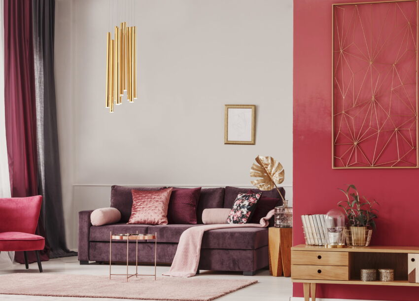 Lampa wisząca Organic Gold P0265 Maxfliz lampa jest w stylu nowoczesnym wykonana ze złotych rurek zakończonych źródłem światła led 　	