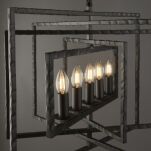 Lampa wisząca TIBBET 5lt czarna ENDON LIGHTING 61017  - 2