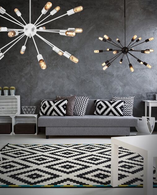 Lampa wisząca Orbit AZzardo 40446-18WH AZ1658 nietypowy kształt biała futurystyczna