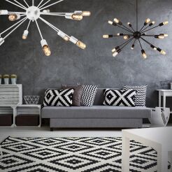 Lampa wisząca Orbit AZzardo 40446-18WH AZ1658 nietypowy kształt biała futurystyczna