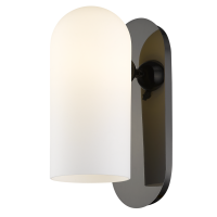 Lampa ścienna kinkiet Seoul - W01773BK COSMO Light wykonana w stylu nowojorskim biały szklany klosz