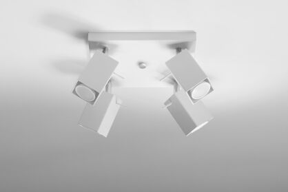 Regulowana Lampa sufitowa MERIDA 4 biała SL.0098 SOLLUX LIGHTING nowoczesny klosze prostokątne