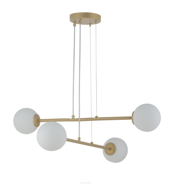 LAMPA WISZĄCA B0ALANS 4 SIGMA 33369 złota z białymi kulami