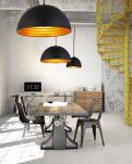 Lampa wisząca MODENA 40 AZzardo FB6838-40 BK/GO AZ1394  wykonana jest z metalu w kolorze czarno-złotym półokragła idealna do kuchni - 2