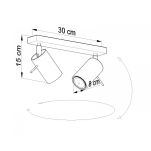  Efektowna lampa sufitowa listwa Ring 2  Szary SL.0450 SOLLUX LIGHTING nowoczesny - 2