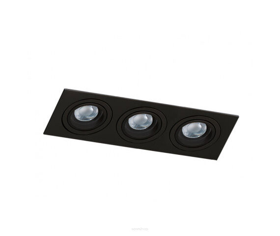 Lampa wpuszczana kwadrat nowoczesna CARO 3 S AZ2440 Azzardo potrójna czarny
