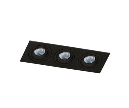 Lampa wpuszczana kwadrat nowoczesna CARO 3 S AZ2440 Azzardo potrójna czarny